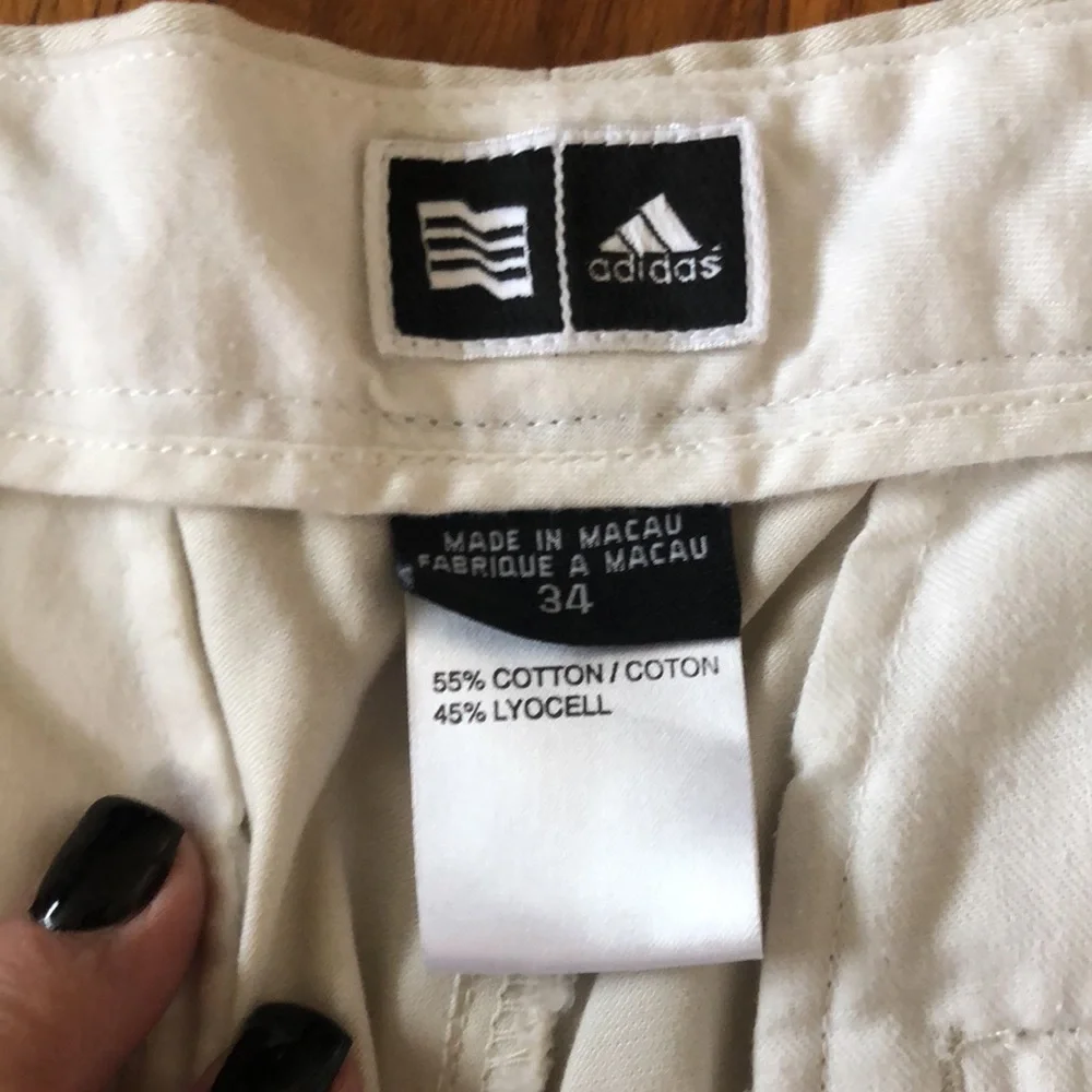 ADIDAS pleated chino style pants